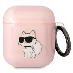 Karl Lagerfeld KLA2HNCHTCP Airpods 1/2 cover pink/pink Ikonik Choupette Karl Lagerfeld KLA2HNCHTCP Airpods 1/2 cover pink/pink Ikonik Choupette