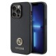 Guess GUHCP15LPS4DGPK iPhone 15 Pro 6.1" black/black hardcase Strass Metal Logo Guess GUHCP15LPS4DGPK iPhone 15 Pro 6.1" black/black hardcase Strass Metal Logo