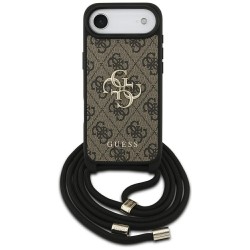 Guess 4G Big Logo Cord Stap Crossbody Case for iPhone 17 Air - Brown Guess 4G Big Logo Cord Stap Crossbody Case for iPhone 17 Air - Brown