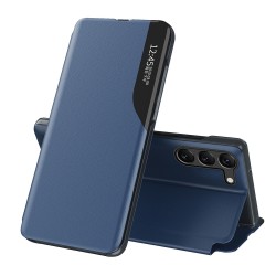Eco Leather View Case for Samsung S24+ with flap - blue Eco Leather View Case for Samsung S24+ with flap - blue