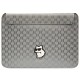 Karl Lagerfeld Saffiano Monogram Choupette case for a 14" laptop - silver