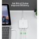 Choetech PD8008 100W GaN fast charger 2x USB-A / 2x USB-C - white Choetech PD8008 100W GaN fast charger 2x USB-A / 2x USB-C - white