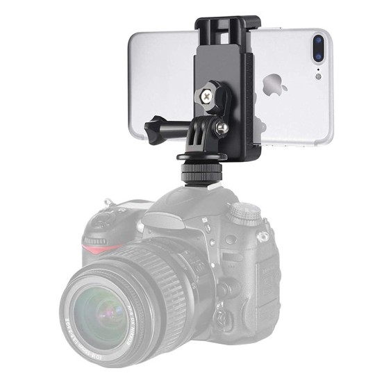 Phone/Sports Camera Holder with Adapter - Black Phone/Sports Camera Holder with Adapter - Black