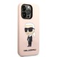 Karl Lagerfeld KLHCP14LSNIKBCP iPhone 14 Pro 6.1" hardcase pink/pink Silicone Ikonik