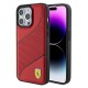 Ferrari Perforated Waves Metal Logo case for iPhone 15 Pro - red Ferrari Perforated Waves Metal Logo case for iPhone 15 Pro - red