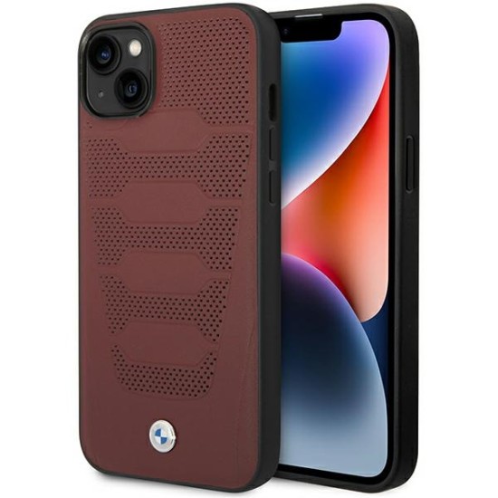 Case BMW BMHCP14S22RPSR iPhone 14 6.1" burgundy/burgundy Leather Seats Pattern Case BMW BMHCP14S22RPSR iPhone 14 6.1" burgundy/burgundy Leather Seats Pattern