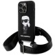 Karl Lagerfeld KLHCP15XSCBSKNK iPhone 15 Pro Max 6.7" hardcase black/black Crossbody Silicone Ikonik Karl Lagerfeld KLHCP15XSCBSKNK iPhone 15 Pro Max 6.7" hardcase black/black Crossbody Silicone Ikonik