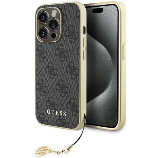 Guess GUHCP15LGF4GGR iPhone 15 Pro 6.1" gray/gray hardcase 4G Charms Collection Guess GUHCP15LGF4GGR iPhone 15 Pro 6.1" gray/gray hardcase 4G Charms Collection