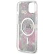 Guess Flower MagSafe case for iPhone 14 - green