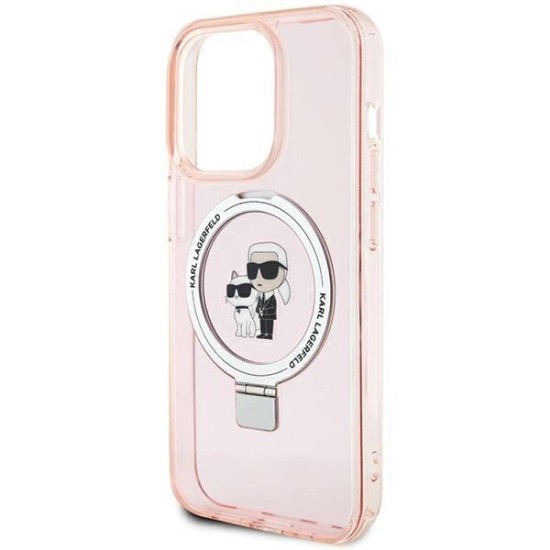 Karl Lagerfeld KLHMP15XHMRSKCP iPhone 15 Pro Max 6.7" pink/pink hardcase Ring Stand Karl&Choupette MagSafe Karl Lagerfeld KLHMP15XHMRSKCP iPhone 15 Pro Max 6.7" pink/pink hardcase Ring Stand Karl&Choupette MagSafe