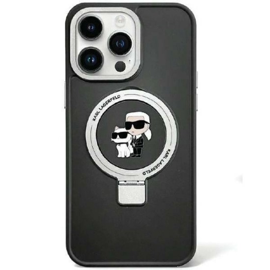 Karl Lagerfeld KLHMP15SHMRSKCK iPhone 15 6.1" black/black hardcase Ring Stand Karl&Choupette MagSafe Karl Lagerfeld KLHMP15SHMRSKCK iPhone 15 6.1" black/black hardcase Ring Stand Karl&Choupette MagSafe