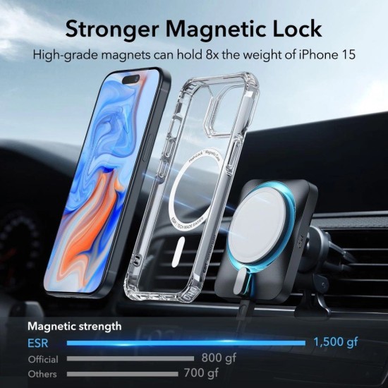 ESR AIR ARMOR HALOLOCK MAGSAFE IPHONE 15 PLUS CLEAR ESR AIR ARMOR HALOLOCK MAGSAFE IPHONE 15 PLUS CLEAR