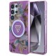 Guess Glitter Flowers Triangle Buttons MagSafe case for Samsung Galaxy S25 Ultra - purple Guess Glitter Flowers Triangle Buttons MagSafe case for Samsung Galaxy S25 Ultra - purple