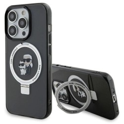 Karl Lagerfeld KLHMP15LHMRSKCK iPhone 15 Pro 6.1" black/black hardcase Ring Stand Karl&amp;amp;Choupette MagSafe