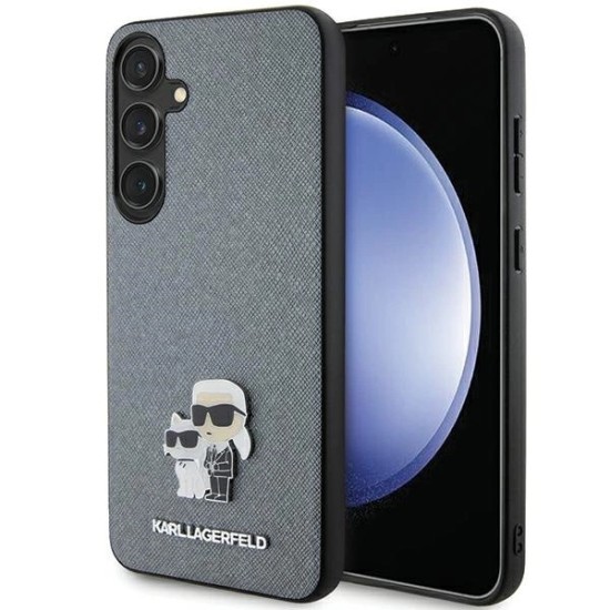 Karl Lagerfeld KLHCS24SPSAKCMPG S24 S921 hardcase gray/gray Saffiano Karl & Choupette Metal Pin Karl Lagerfeld KLHCS24SPSAKCMPG S24 S921 hardcase gray/gray Saffiano Karl & Choupette Metal Pin