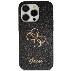 Guess GUHCN61HG4SGK case for iPhone 11 / Xr - black Glitter Script Big 4G