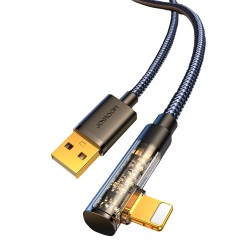 Joyroom Gaming Cable S-UL012A6 Lightning (angled) / USB-A (straight) 2.4A 1.2 m - black Joyroom Gaming Cable S-UL012A6 Lightning (angled) / USB-A (straight) 2.4A 1.2 m - black