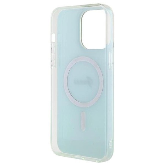 Guess IML Iridescent MagSafe case for iPhone 15 Pro - turquoise Guess IML Iridescent MagSafe case for iPhone 15 Pro - turquoise