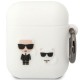 Karl Lagerfeld KLACA2SILKCW AirPods 1/2 cover white/white Silicone Karl &amp;amp; Choupette