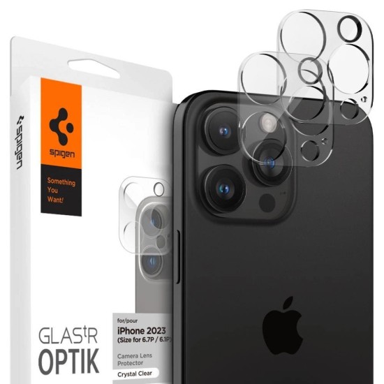 Spigen Optik.tR Camera Protector for iPhone 14 Pro / Pro Max / 15 Pro / Pro Max / 16 Pro / Pro Max - Transparent 2 pcs. Spigen Optik.tR Camera Protector for iPhone 14 Pro / Pro Max / 15 Pro / Pro Max / 16 Pro / Pro Max - Transparent 2 pcs.