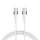 Wozinsky WSTCC2 USB-C / USB-C PD 65W cable 2 m - white Wozinsky WSTCC2 USB-C / USB-C PD 65W cable 2 m - white