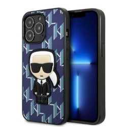 Karl Lagerfeld KLHCP13LPMNIKBL iPhone 13 Pro / 13 6.1" hardcase blue/blue Monogram Ikonik Patch Karl Lagerfeld KLHCP13LPMNIKBL iPhone 13 Pro / 13 6.1" hardcase blue/blue Monogram Ikonik Patch