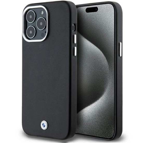 BMW Signature Wrapped Metal MagSafe case for iPhone 15 Pro Max - black BMW Signature Wrapped Metal MagSafe case for iPhone 15 Pro Max - black