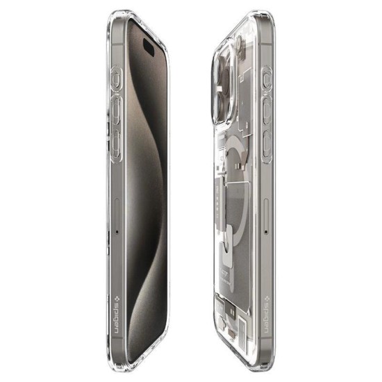 Spigen Ultra Hybrid Mag Case with MagSafe for iPhone 15 Pro Max - Natural Titanium (Zero One Pattern) Spigen Ultra Hybrid Mag Case with MagSafe for iPhone 15 Pro Max - Natural Titanium (Zero One Pattern)