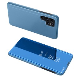 Clear View Case for Samsung S24+ with flap - blue Clear View Case for Samsung S24+ with flap - blue