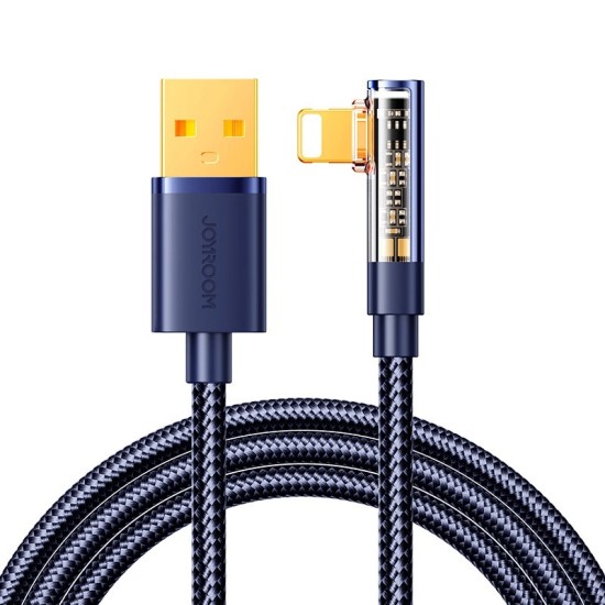 Joyroom Gaming Cable S-UL012A6 Lightning (angled) / USB-A (straight) 2.4A 1.2 m - blue Joyroom Gaming Cable S-UL012A6 Lightning (angled) / USB-A (straight) 2.4A 1.2 m - blue