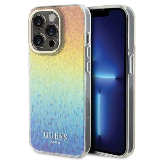 Guess IML Faceted Mirror Disco Iridescent case for iPhone 15 Pro - multicolored Guess IML Faceted Mirror Disco Iridescent case for iPhone 15 Pro - multicolored