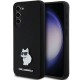 Karl Lagerfeld Silicone Choupette Metal Pin case for Samsung Galaxy S23+ - black