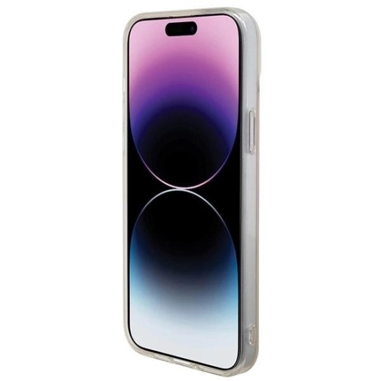 Guess IML Iridescent MagSafe case for iPhone 15 Pro - pink