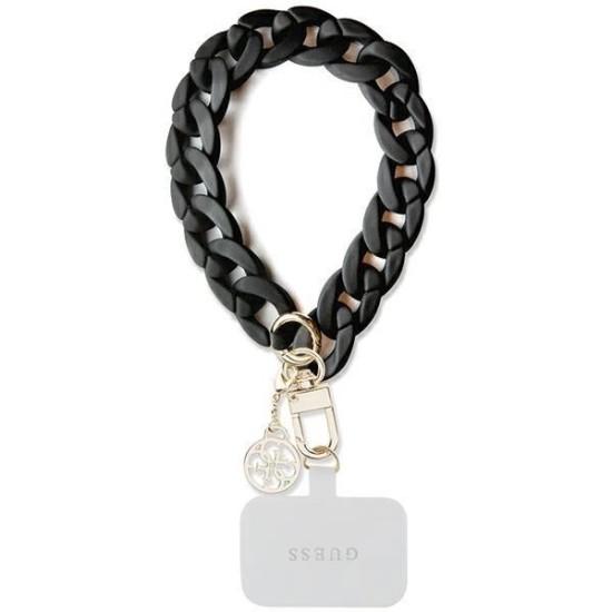 Guess GUOUCBMC4MK Universal Big Hand Strap case - black Acrylic 4G Charm Guess GUOUCBMC4MK Universal Big Hand Strap case - black Acrylic 4G Charm
