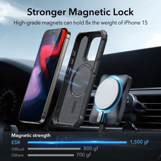 ESR AIR ARMOR HALOLOCK MAGSAFE IPHONE 15 PRO FROSTED BLACK ESR AIR ARMOR HALOLOCK MAGSAFE IPHONE 15 PRO FROSTED BLACK