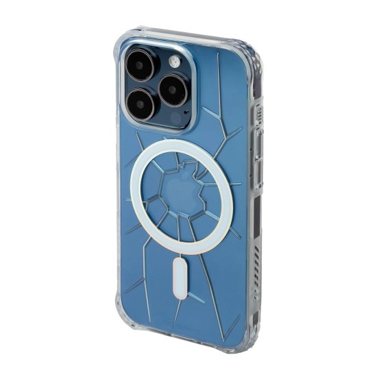 MagSafe Kingxbar PQY Crack Series Silicone Case for iPhone 15 Pro Max - Transparent MagSafe Kingxbar PQY Crack Series Silicone Case for iPhone 15 Pro Max - Transparent