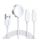 Joyroom S-IW007 3-in-1 cable USB-A magnetic charger - Lightning 1.2m - white Joyroom S-IW007 3-in-1 cable USB-A magnetic charger - Lightning 1.2m - white
