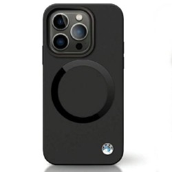 BMW BMHMP14SSILBK2 case for iPhone 14 - black Signature Liquid Silicone MagSafe