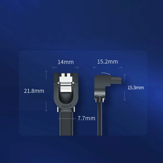 Ugreen angle SATA 3.0 cable 0.5m black (US217) Ugreen angle SATA 3.0 cable 0.5m black (US217)