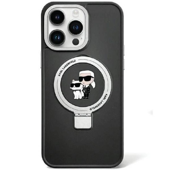 Karl Lagerfeld KLHMP13LHMRSKCK iPhone 13 Pro 6.1" black/black hardcase Ring Stand Karl&Choupette MagSafe Karl Lagerfeld KLHMP13LHMRSKCK iPhone 13 Pro 6.1" black/black hardcase Ring Stand Karl&Choupette MagSafe