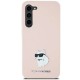 Karl Lagerfeld Silicone Choupette Metal Pin case for Samsung Galaxy S23 Ultra - pink Karl Lagerfeld Silicone Choupette Metal Pin case for Samsung Galaxy S23 Ultra - pink