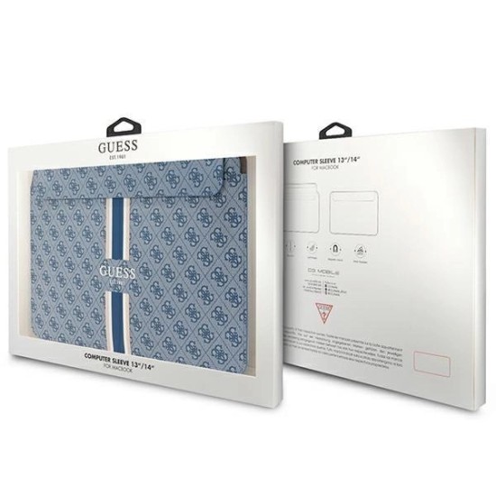 Guess 4G Printed Stripes cover for a 14" laptop - blue Guess 4G Printed Stripes cover for a 14" laptop - blue