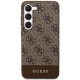 Guess 4G Stripe Collection case for Samsung Galaxy S24+ - brown