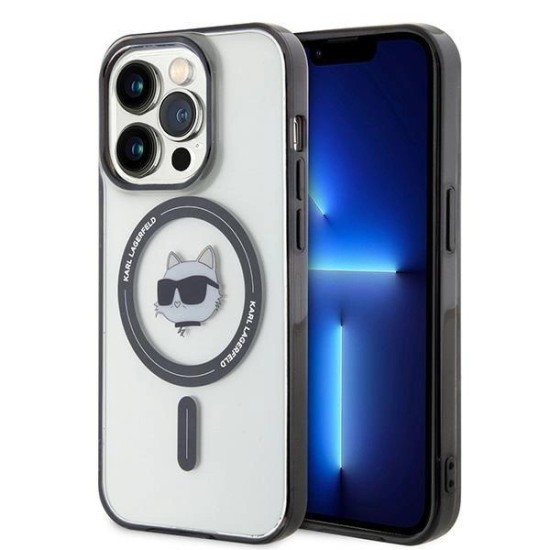 Karl Lagerfeld KLHMP15XHCHNOTK iPhone 15 Pro Max 6.7" transparent hardcase IML Choupette`s Head MagSafe Karl Lagerfeld KLHMP15XHCHNOTK iPhone 15 Pro Max 6.7" transparent hardcase IML Choupette`s Head MagSafe