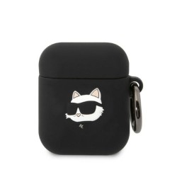 Karl Lagerfeld KLA2RUNCHK AirPods 1/2 cover black/black Silicone Choupette Head 3D Karl Lagerfeld KLA2RUNCHK AirPods 1/2 cover black/black Silicone Choupette Head 3D