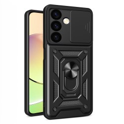 Hybrid Armor Camshield armored case for Samsung Galaxy S24+ with camera cover - black Hybrid Armor Camshield armored case for Samsung Galaxy S24+ with camera cover - black