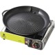 Grill grate and grill pan for a gas camping stove and grill Grill grate and grill pan for a gas camping stove and grill