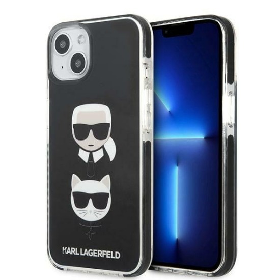Karl Lagerfeld Karl&Choupette Head Case for iPhone 13 - Black Karl Lagerfeld Karl&Choupette Head Case for iPhone 13 - Black