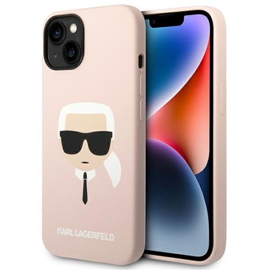 Karl Lagerfeld Silicone Karl's Head MagSafe Case for iPhone 14 Plus - Light Pink Karl Lagerfeld Silicone Karl's Head MagSafe Case for iPhone 14 Plus - Light Pink