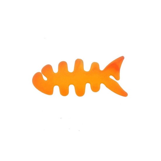 Fish-shaped headphone cable wrap - orange Fish-shaped headphone cable wrap - orange